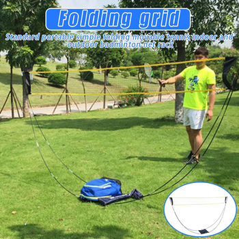 Portable Outdoor Foldable Badminton Tennis Volleyball Net Stand for Beach Sport XR-Hot